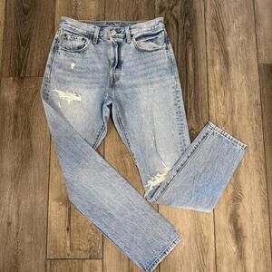 Levi’s Premium 501 S Skinny Distressed High Rise Jeans Light Wash 27